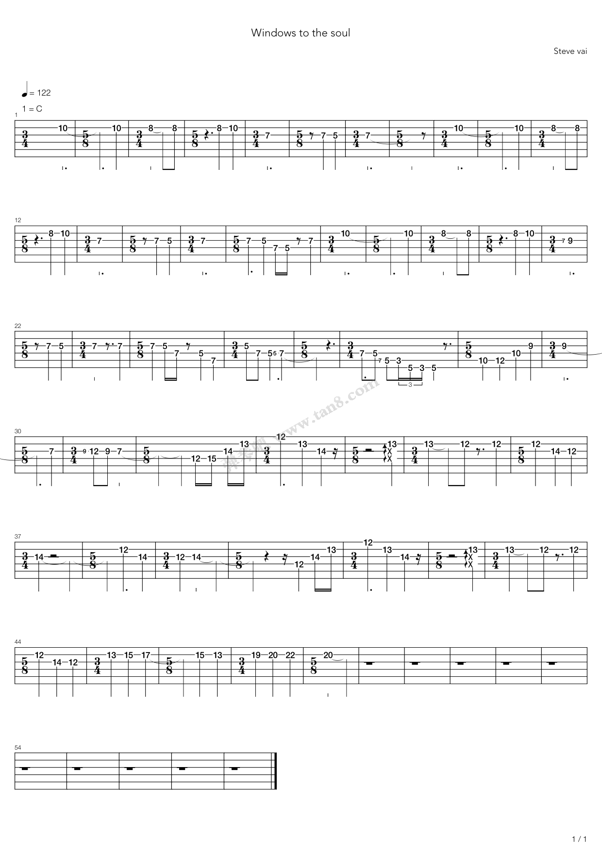 《Windows To The Sool》吉他谱-C大调音乐网