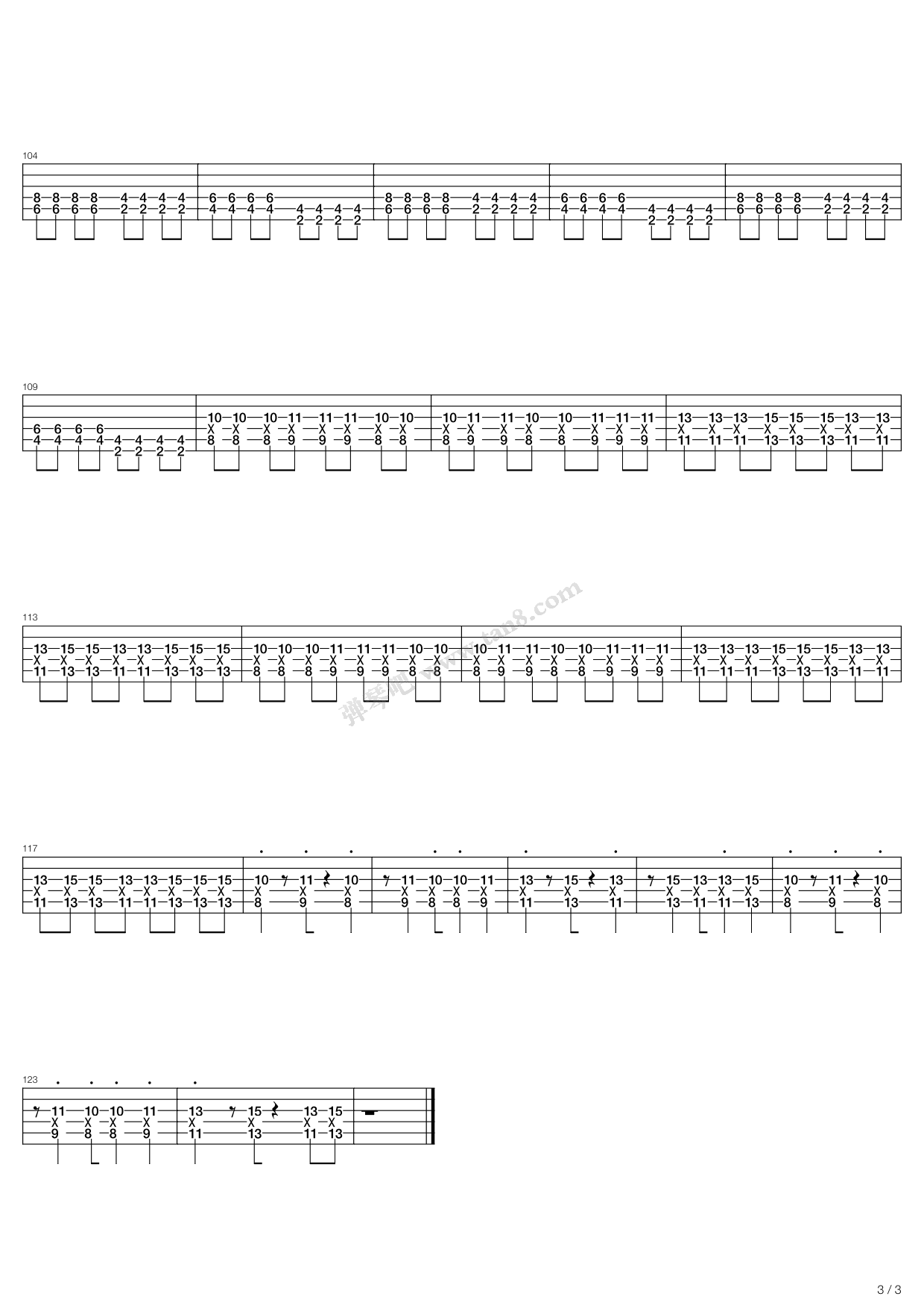 《ラストシーン(最后一幕)》吉他谱-C大调音乐网