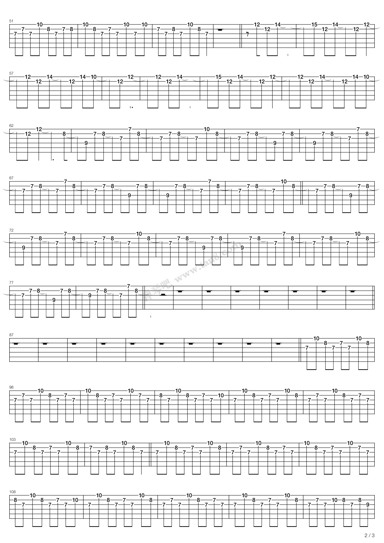 《Twenty four Cylinders》吉他谱-C大调音乐网