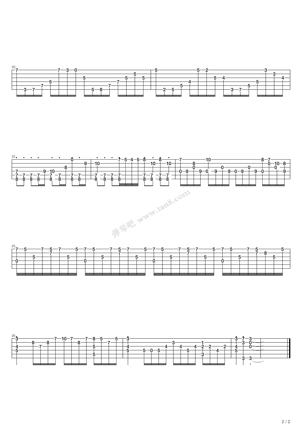 《Sonata In C 1st Movement K 545》吉他谱-C大调音乐网