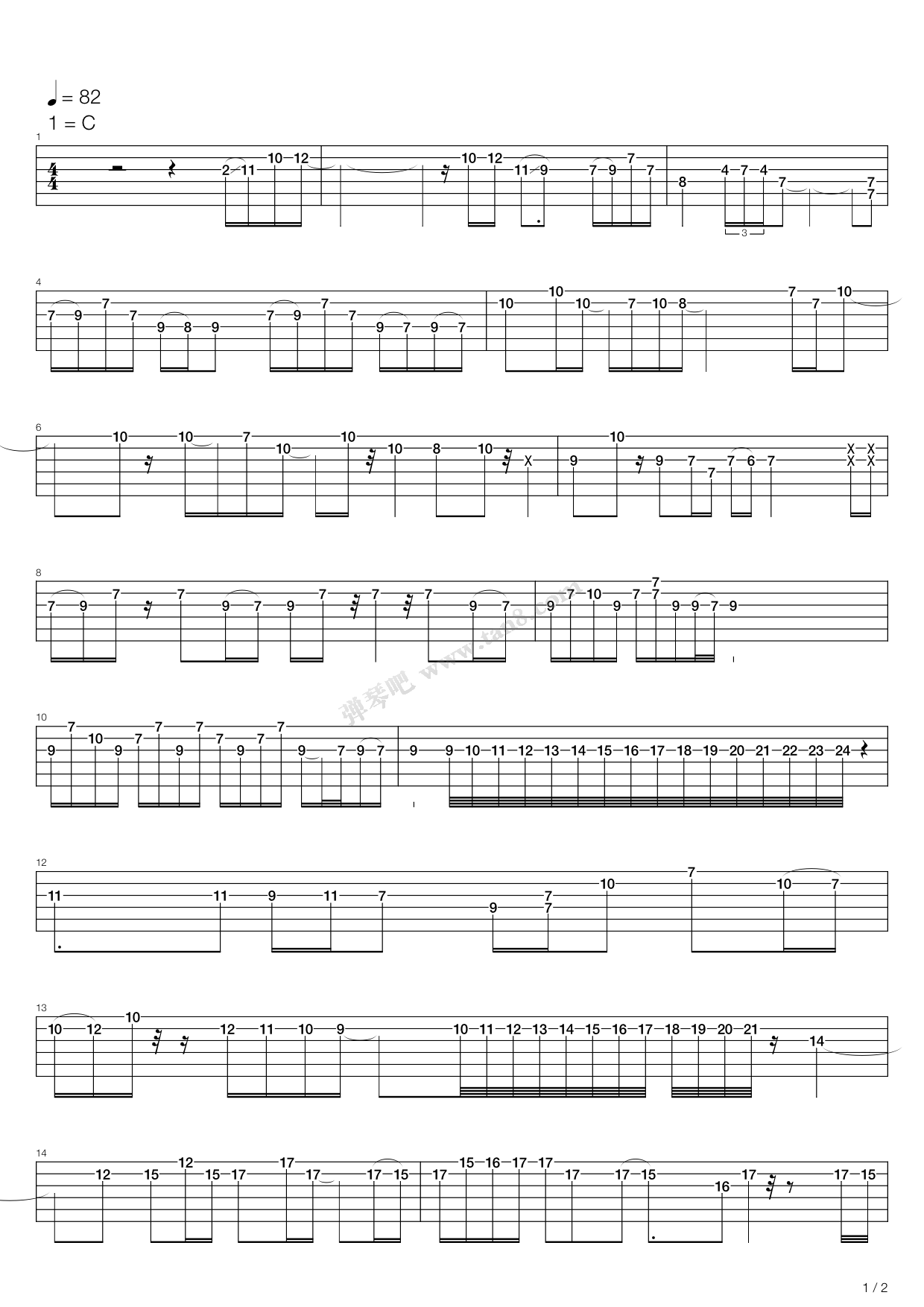 《Hotel California (加州旅馆)》吉他谱-C大调音乐网