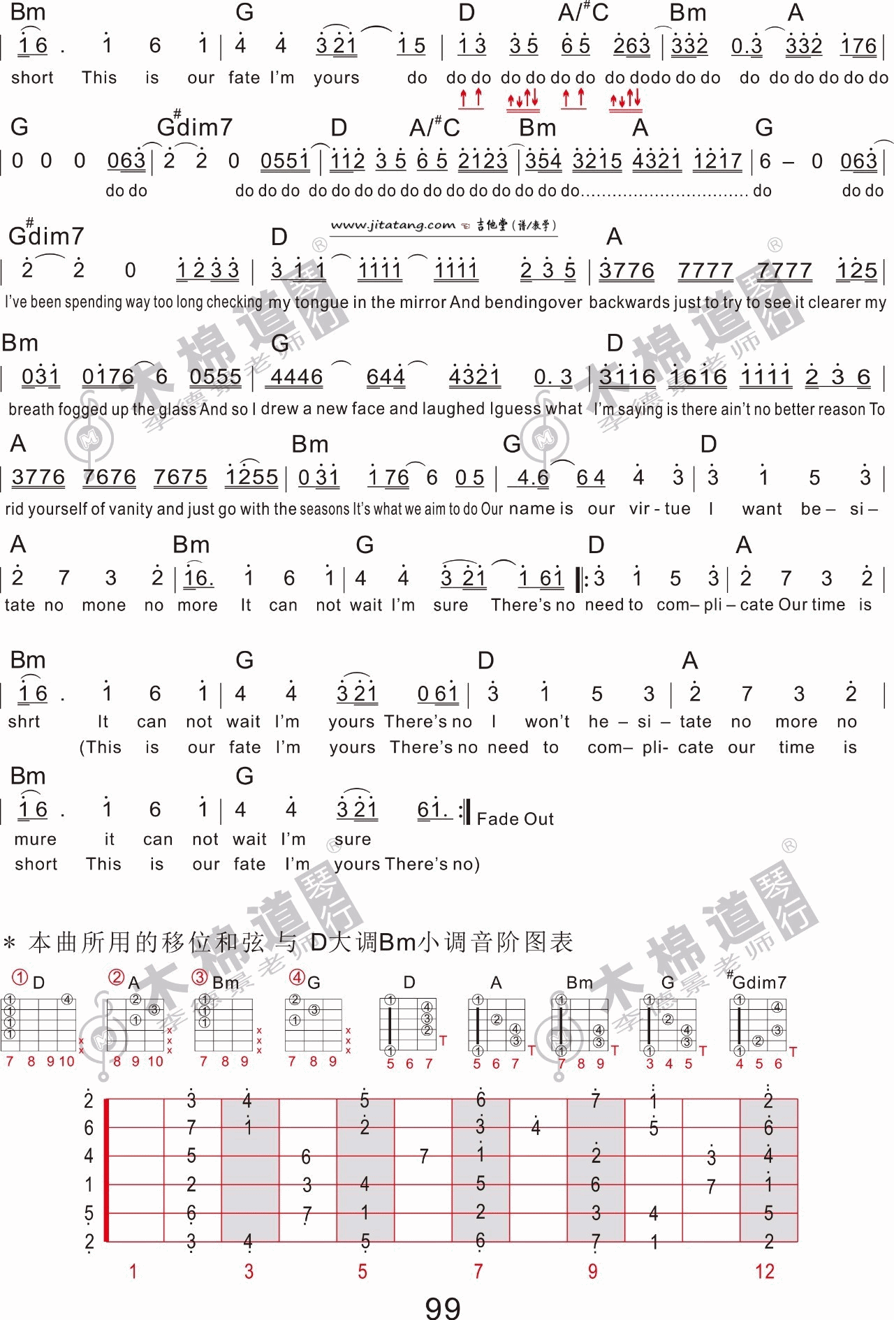 《《I’m yours》吉他谱_四合一版_吉他弹唱伴奏谱》吉他谱-C大调音乐网