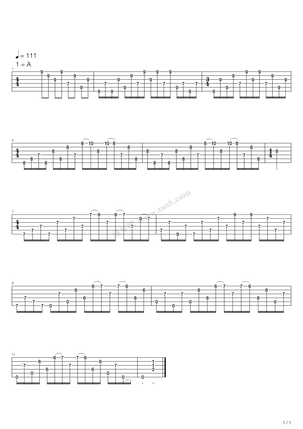 《Somewhere Over The Rainbow》吉他谱-C大调音乐网