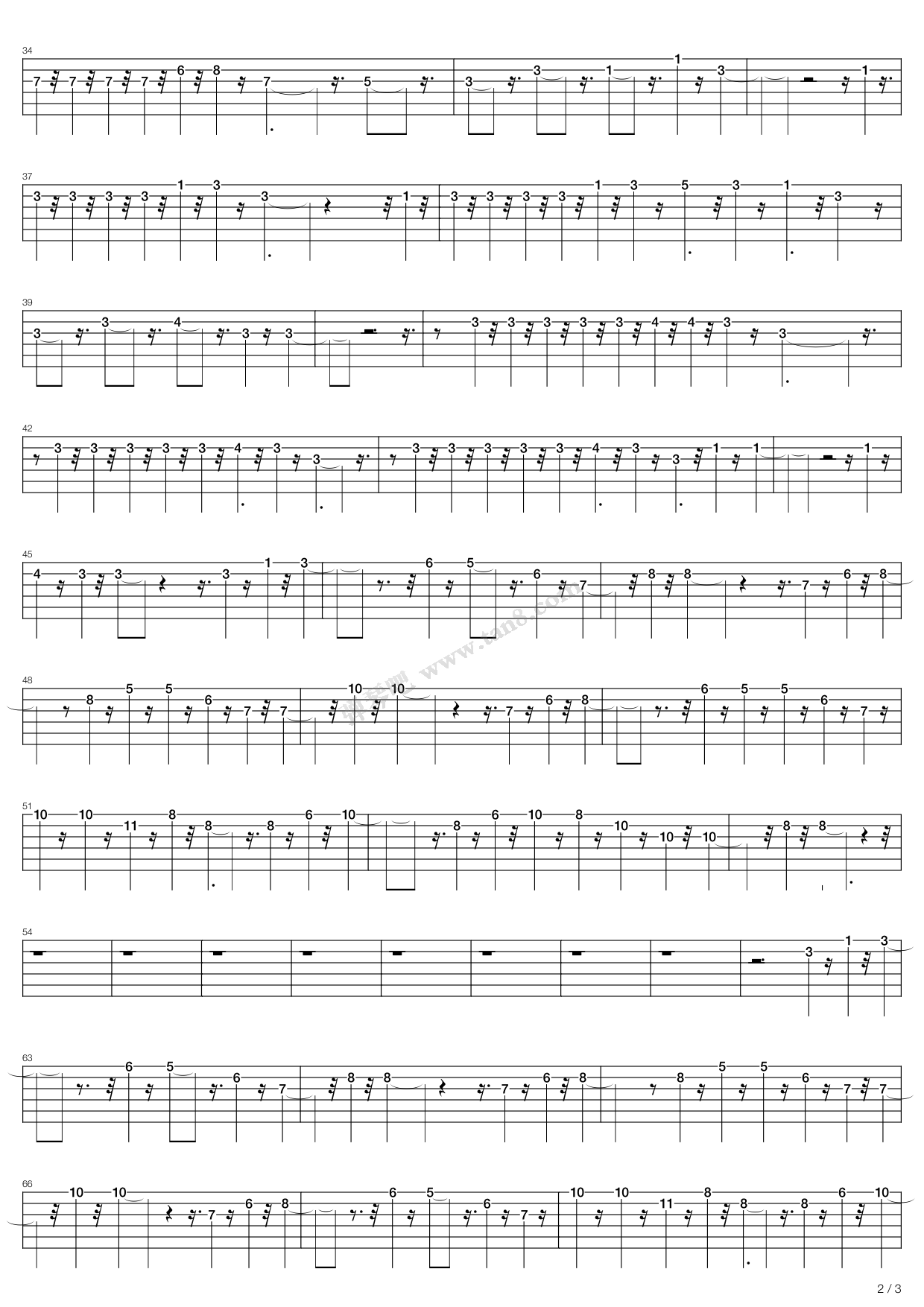 《End Roll (落幕)》吉他谱-C大调音乐网