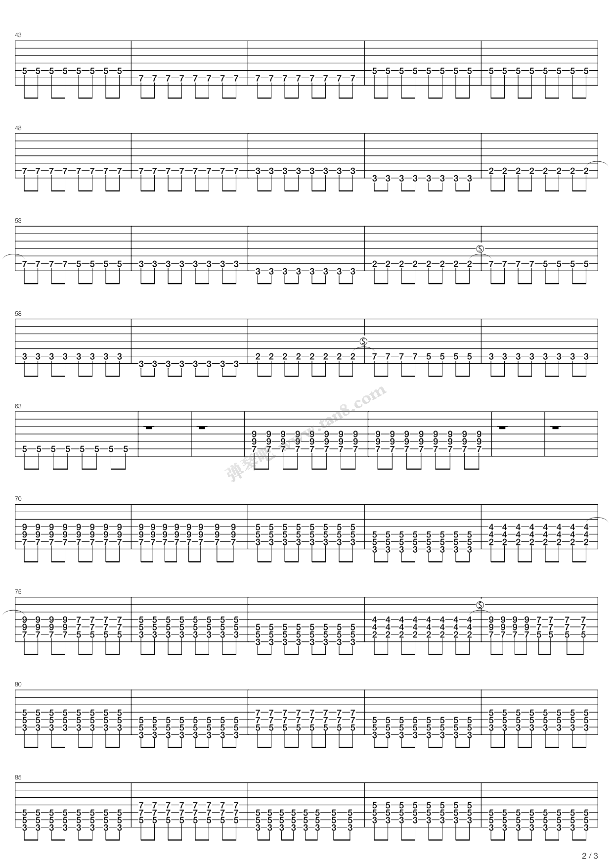 Whatsername吉他谱(gtp谱,总谱)_Green Day(绿日乐队)