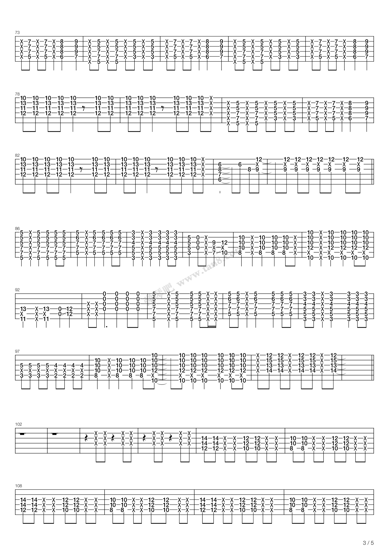 《轻音少女(K-ON) - Listen》吉他谱-C大调音乐网