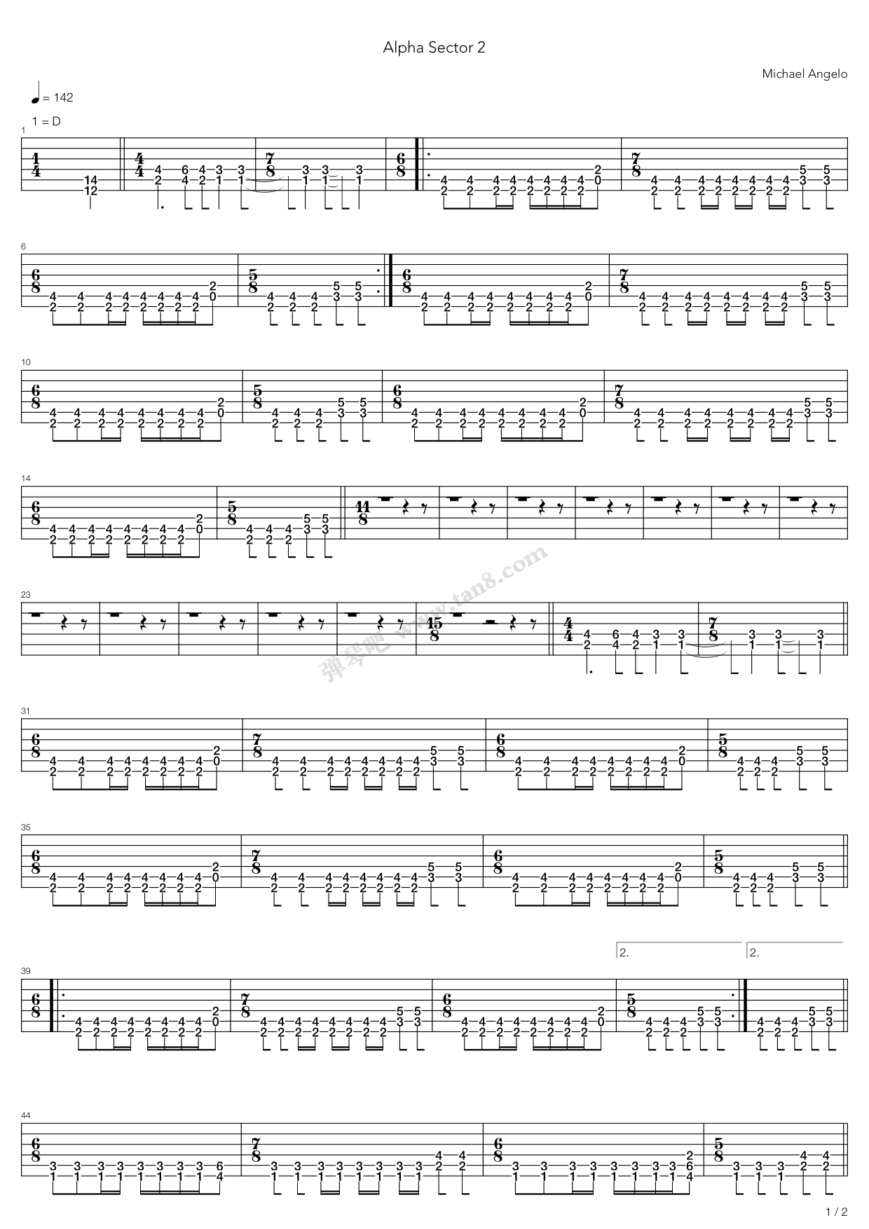 《Alpha Sector 2》吉他谱-C大调音乐网