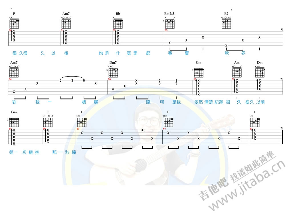 《很久很久以后吉他图谱_范玮琪_马叔叔吉他弹唱教》吉他谱-C大调音乐网