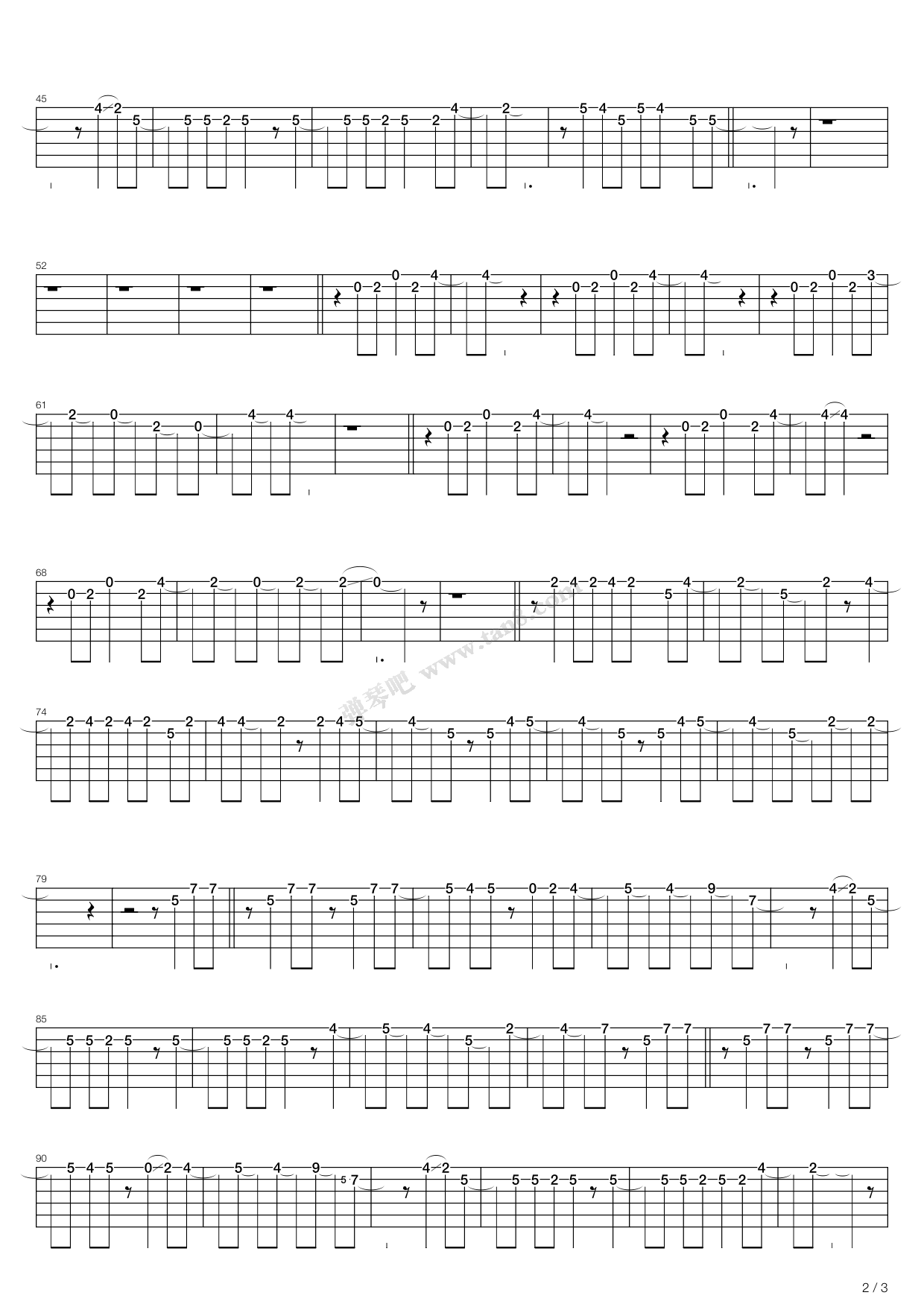 《轻音少女(K-ON) - 毛笔圆珠笔》吉他谱-C大调音乐网