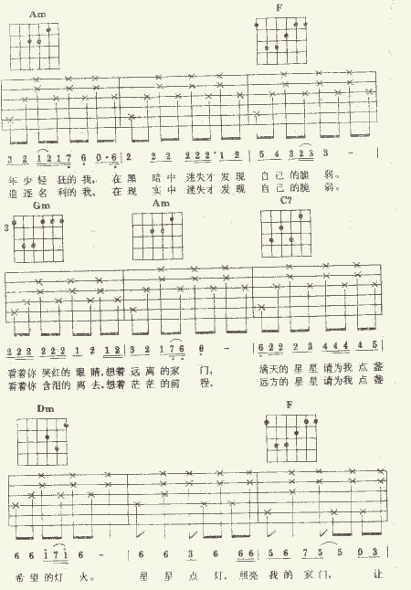 星星点灯-认证谱-C大调音乐网