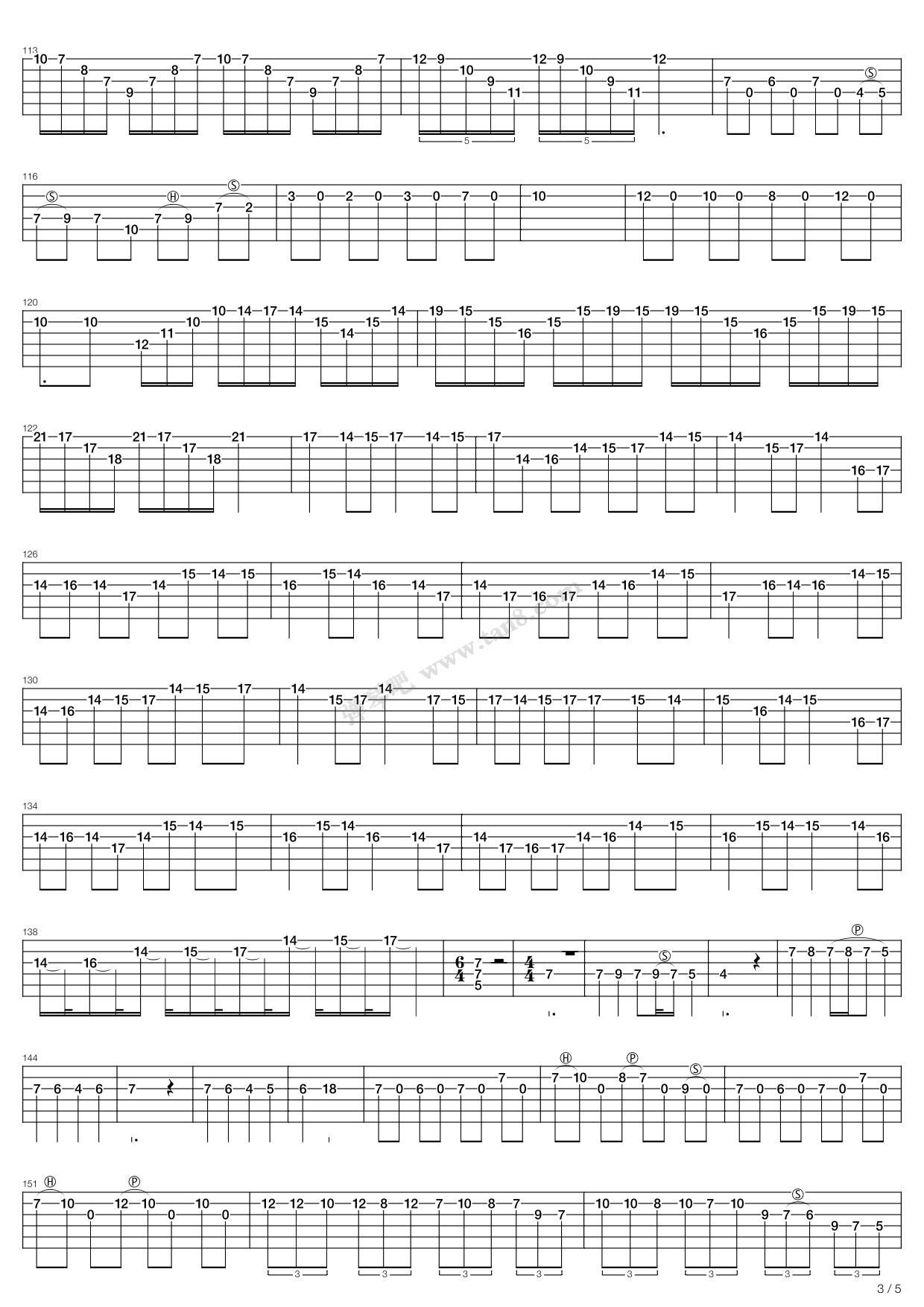 《卡农 摇滚版(Canon Rock)》吉他谱-C大调音乐网