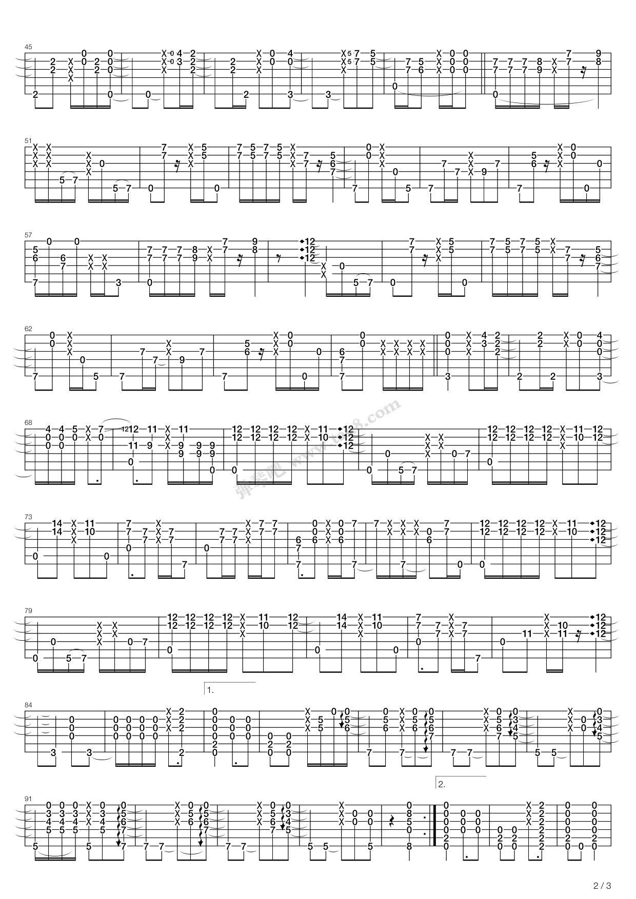 《Misty Night（10th Anniversary ）》吉他谱-C大调音乐网