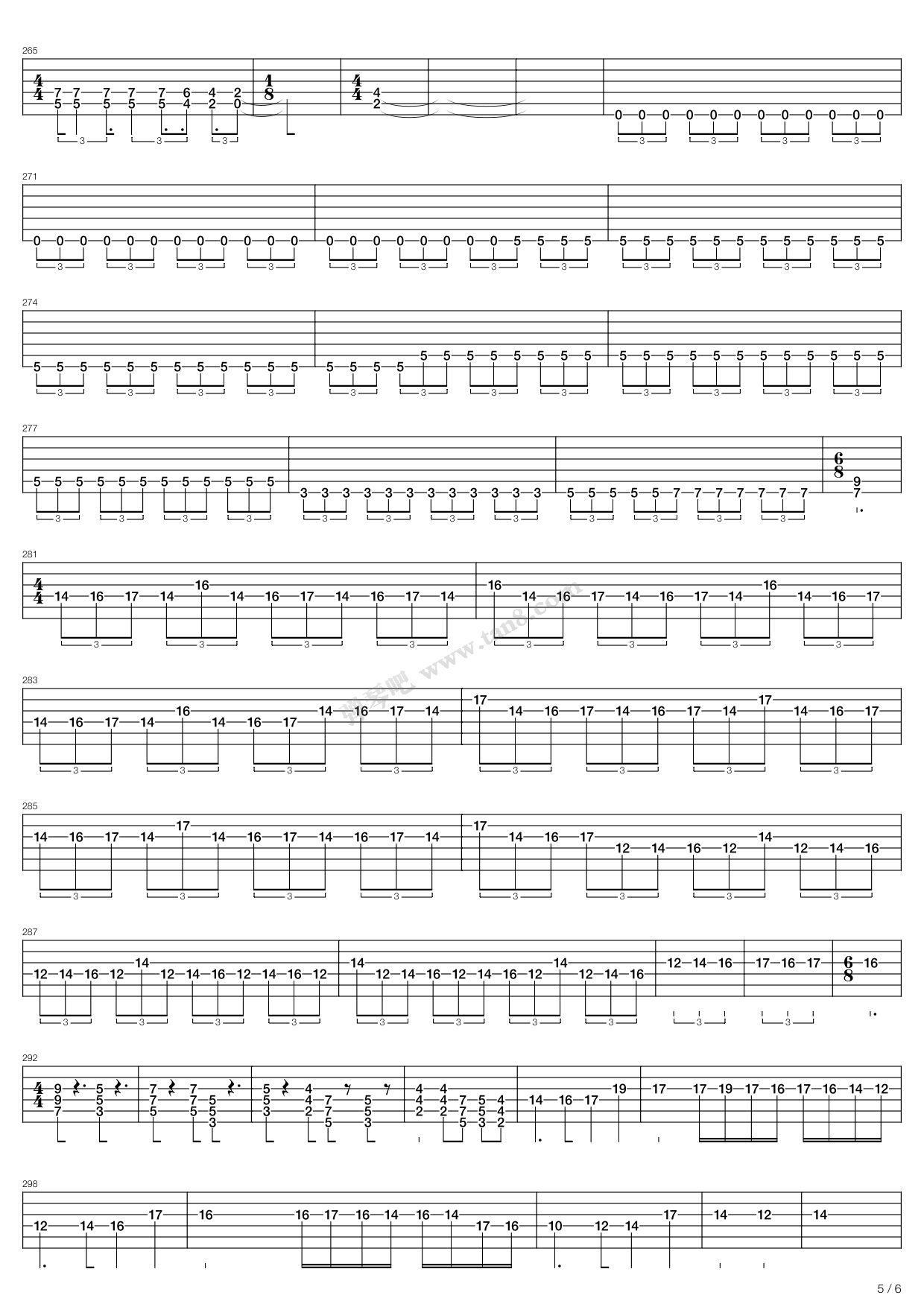 《Insurrection》吉他谱-C大调音乐网