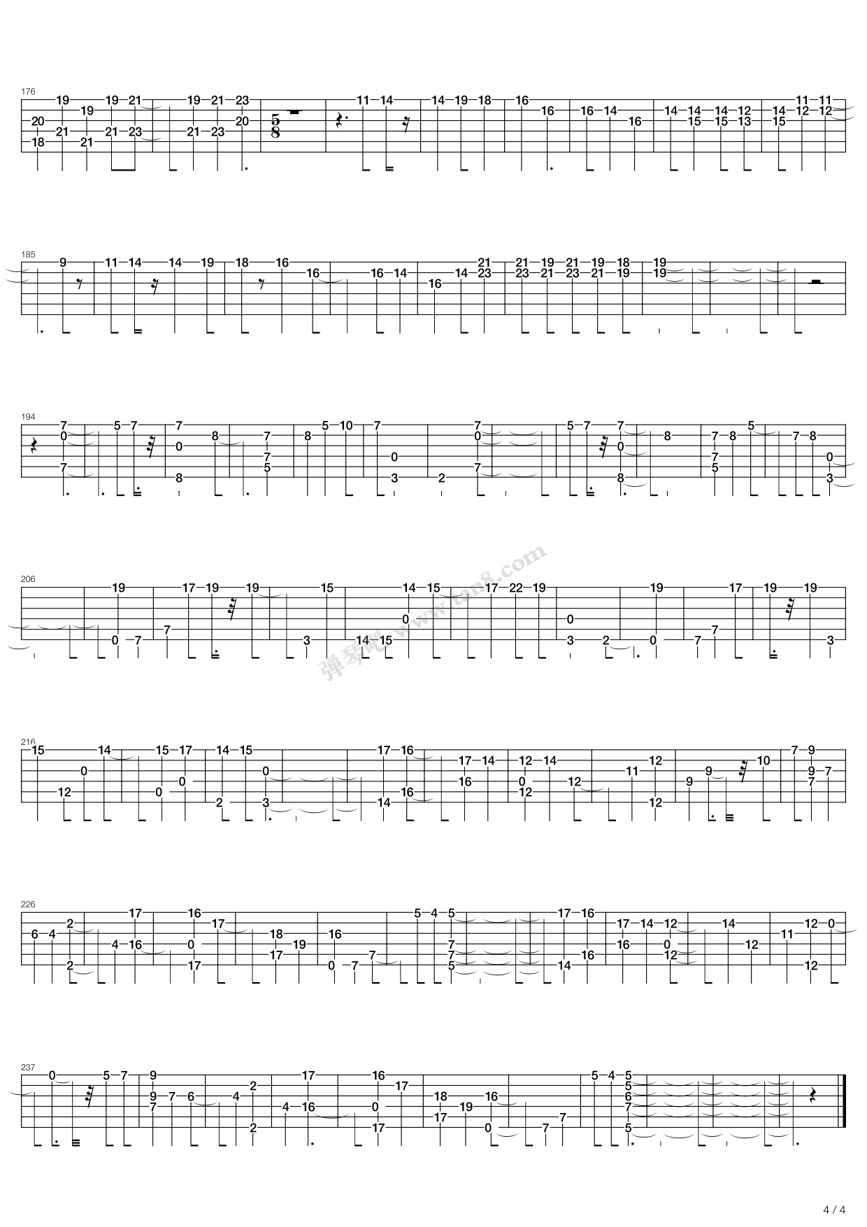 《終わりの世界から(自已经终结的世界)》吉他谱-C大调音乐网