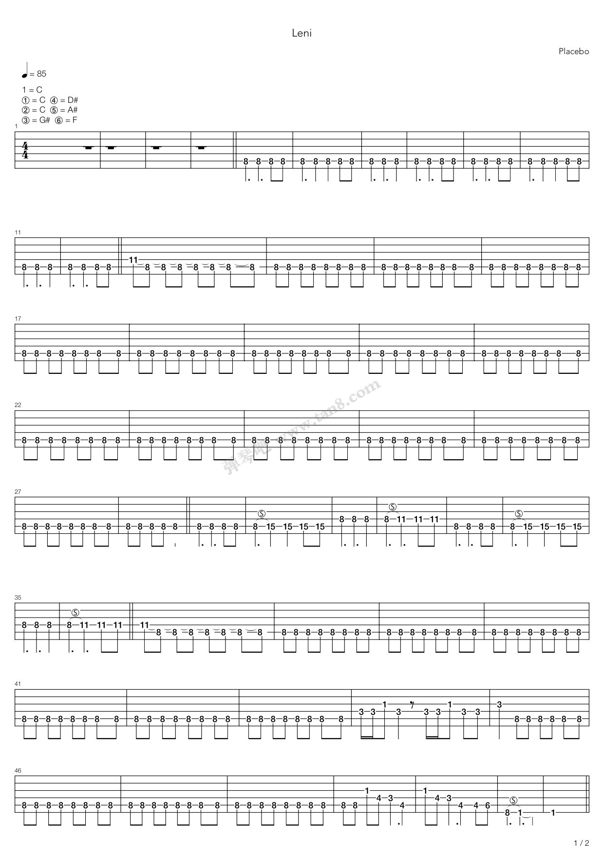 《Leni》吉他谱-C大调音乐网