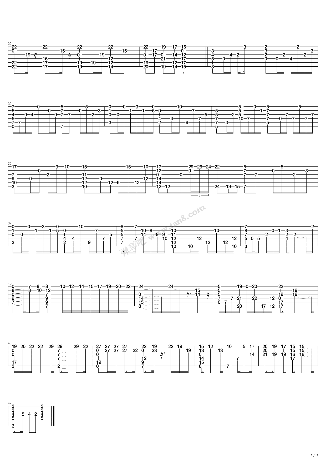 《臧天朔-朋友+间奏Solo》吉他谱-C大调音乐网