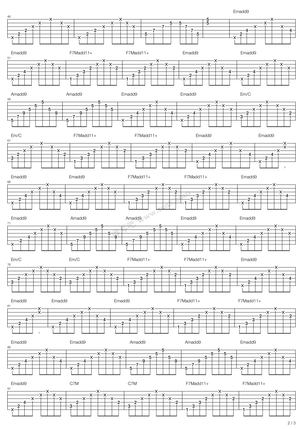 《For The Love Of God》吉他谱-C大调音乐网