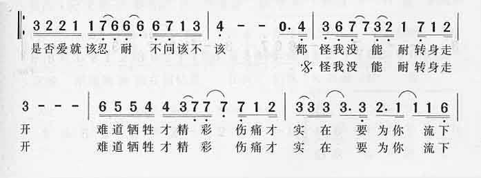 《如果这都不算爱－张学友（简谱）》吉他谱-C大调音乐网