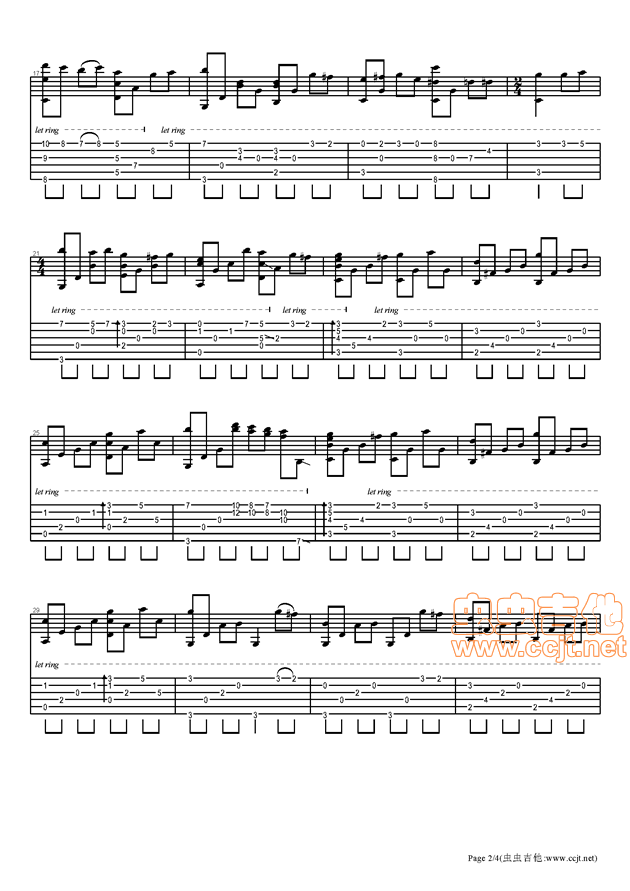 《少年的梦》吉他谱-C大调音乐网