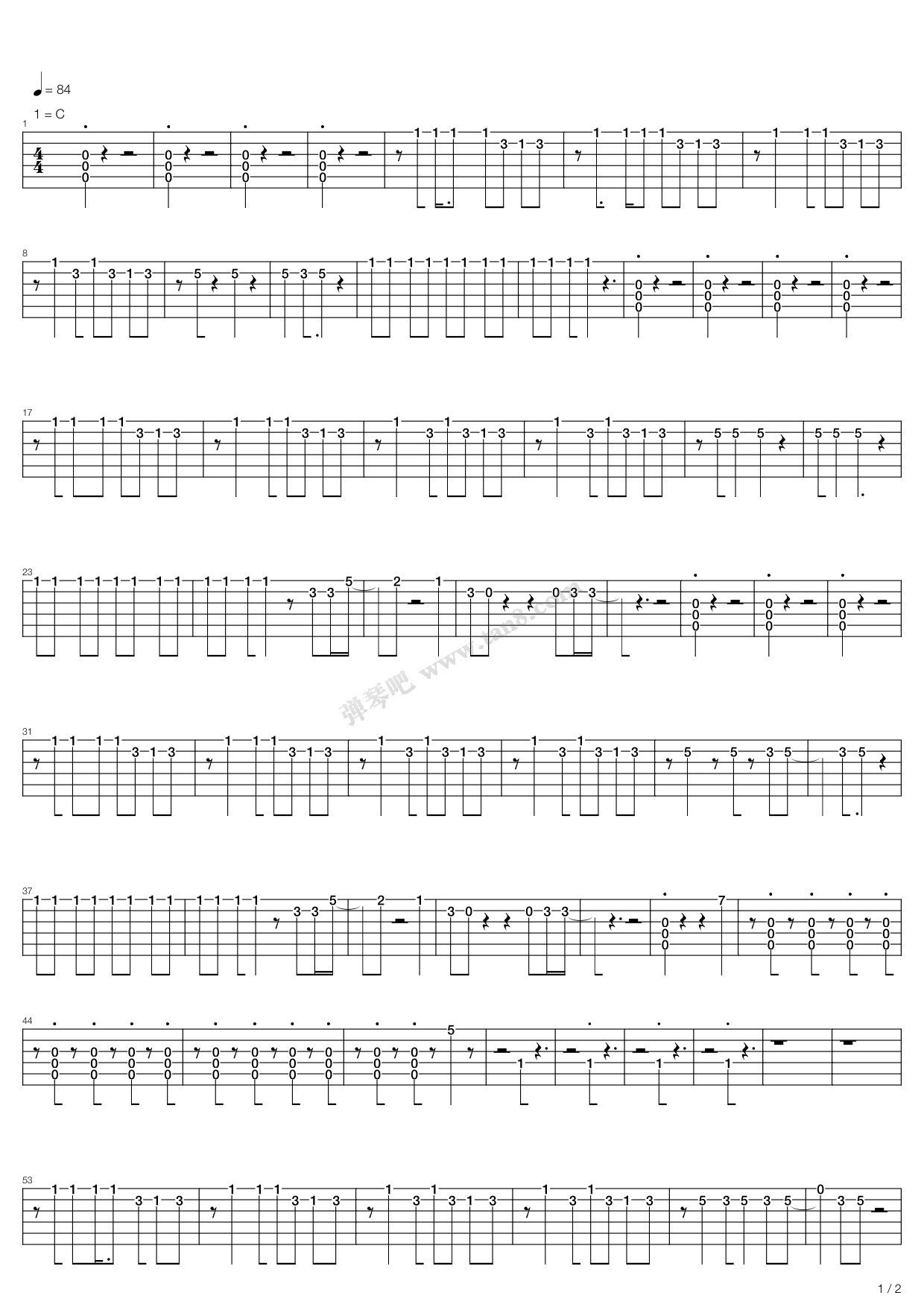 《Beatles (The) - Come Together》吉他谱-C大调音乐网