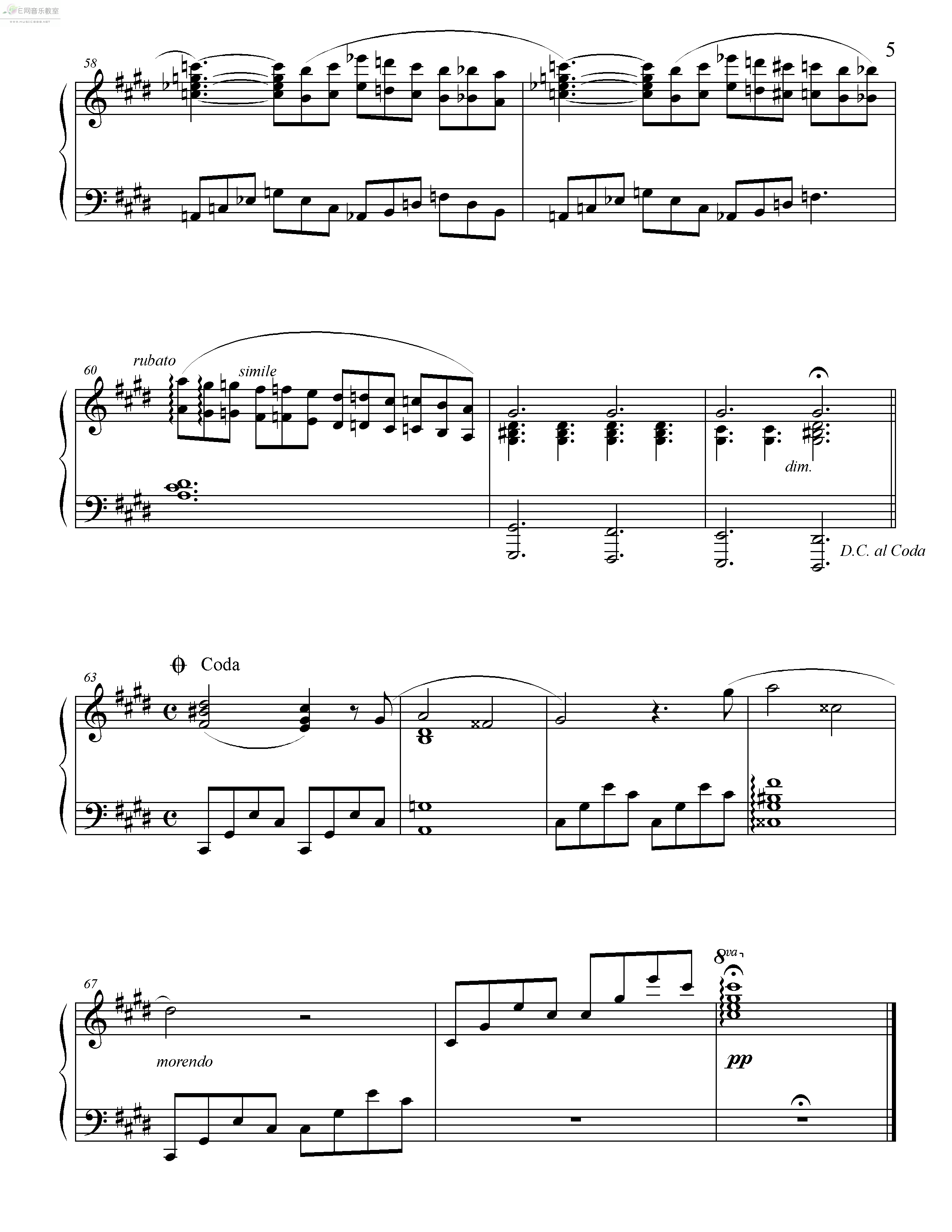 《Nocturne-久石让(钢琴谱)》吉他谱-C大调音乐网