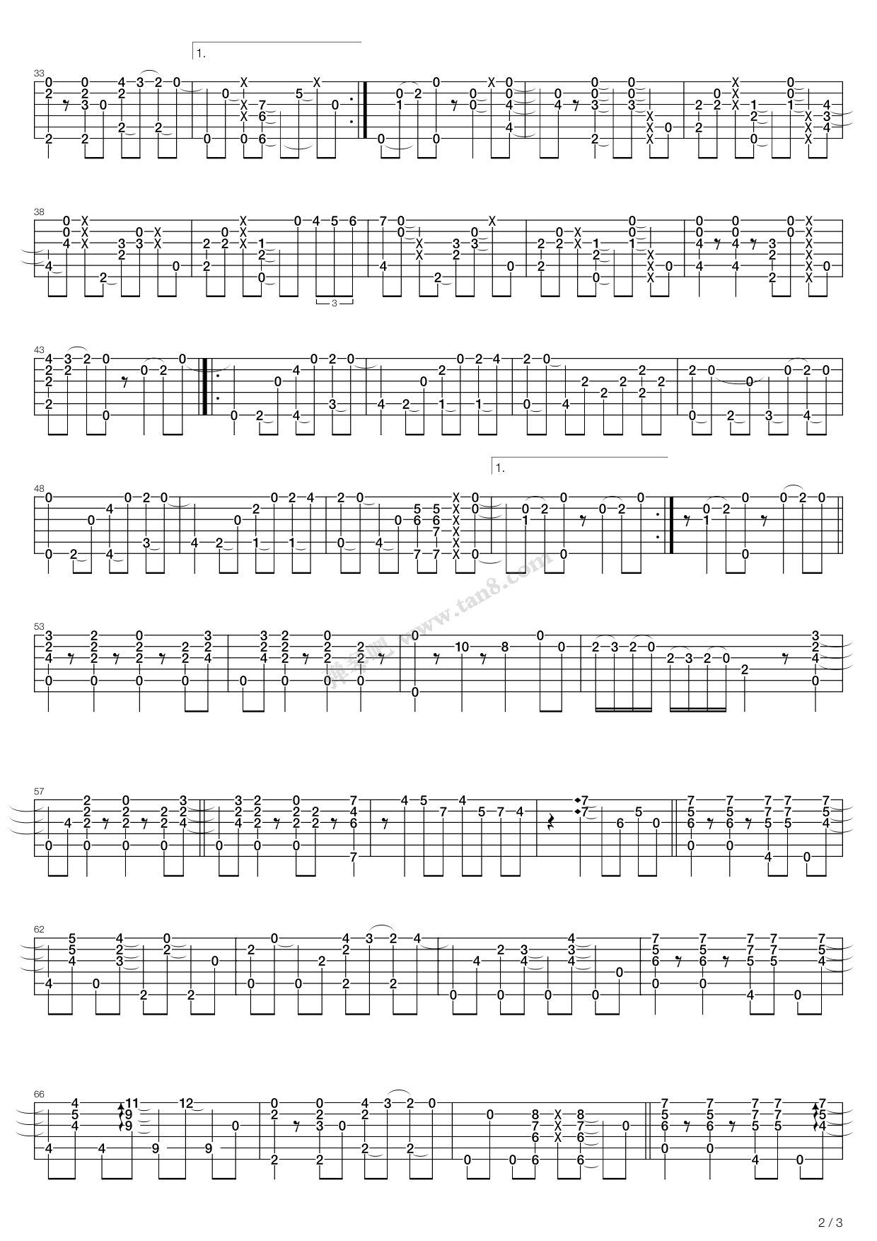 《Red Shoes Dance》吉他谱-C大调音乐网