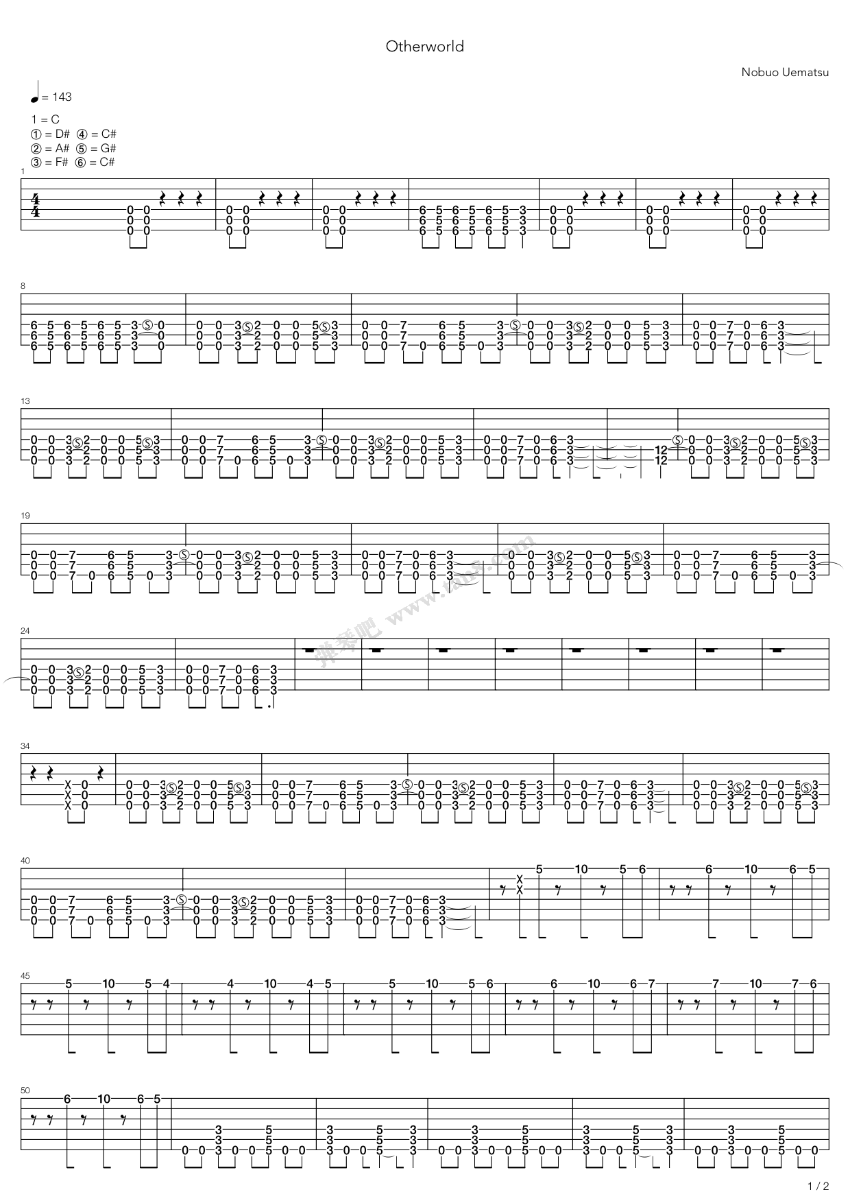 《最终幻想10 - Other World》吉他谱-C大调音乐网
