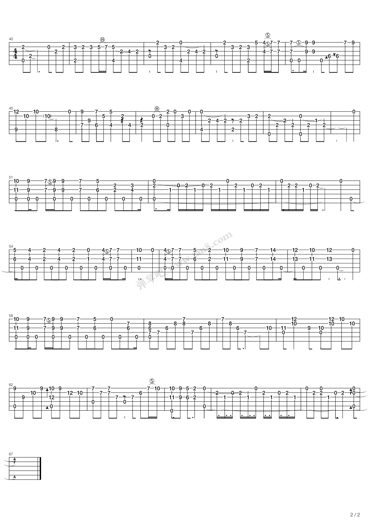 《ニューシネマパラダイス(天堂电影院)》吉他谱-C大调音乐网