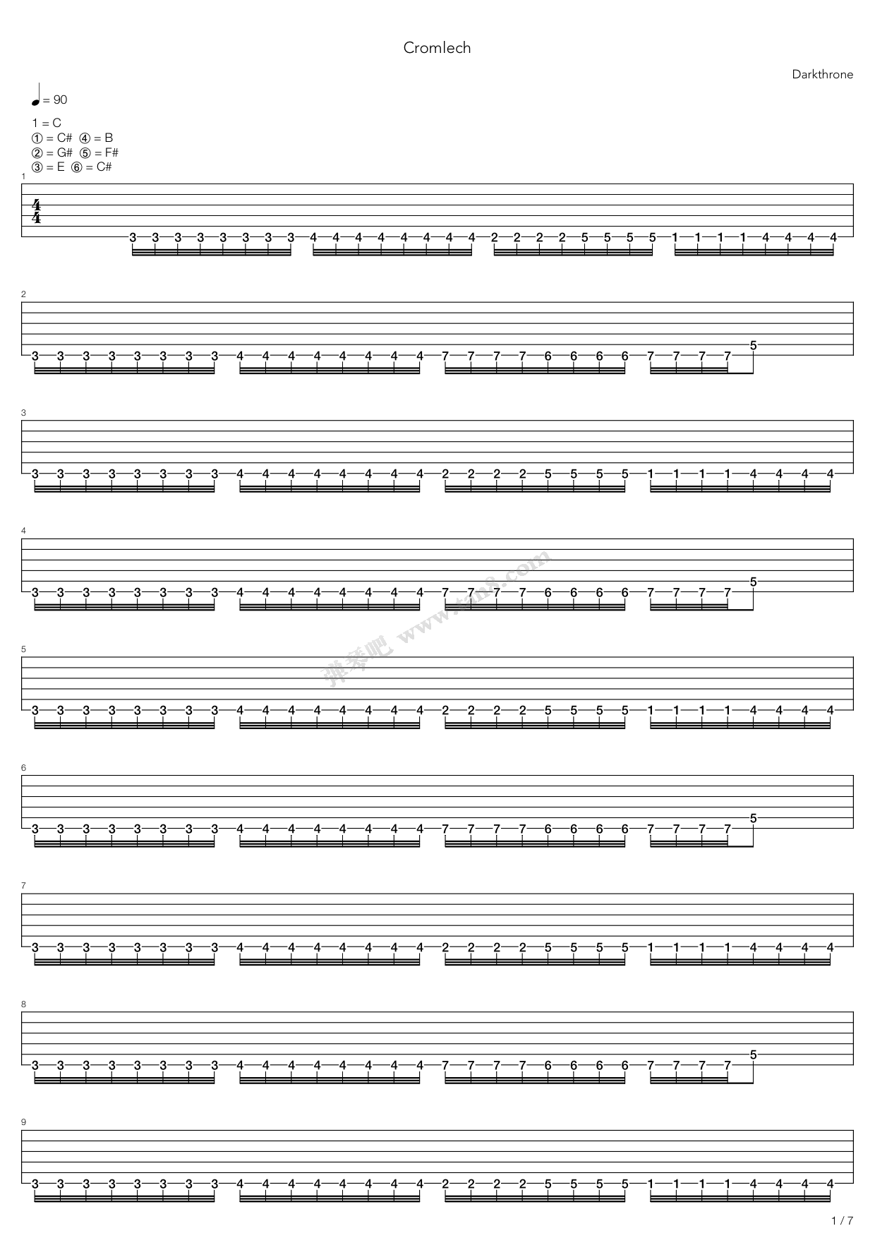 《Cromlech》吉他谱-C大调音乐网