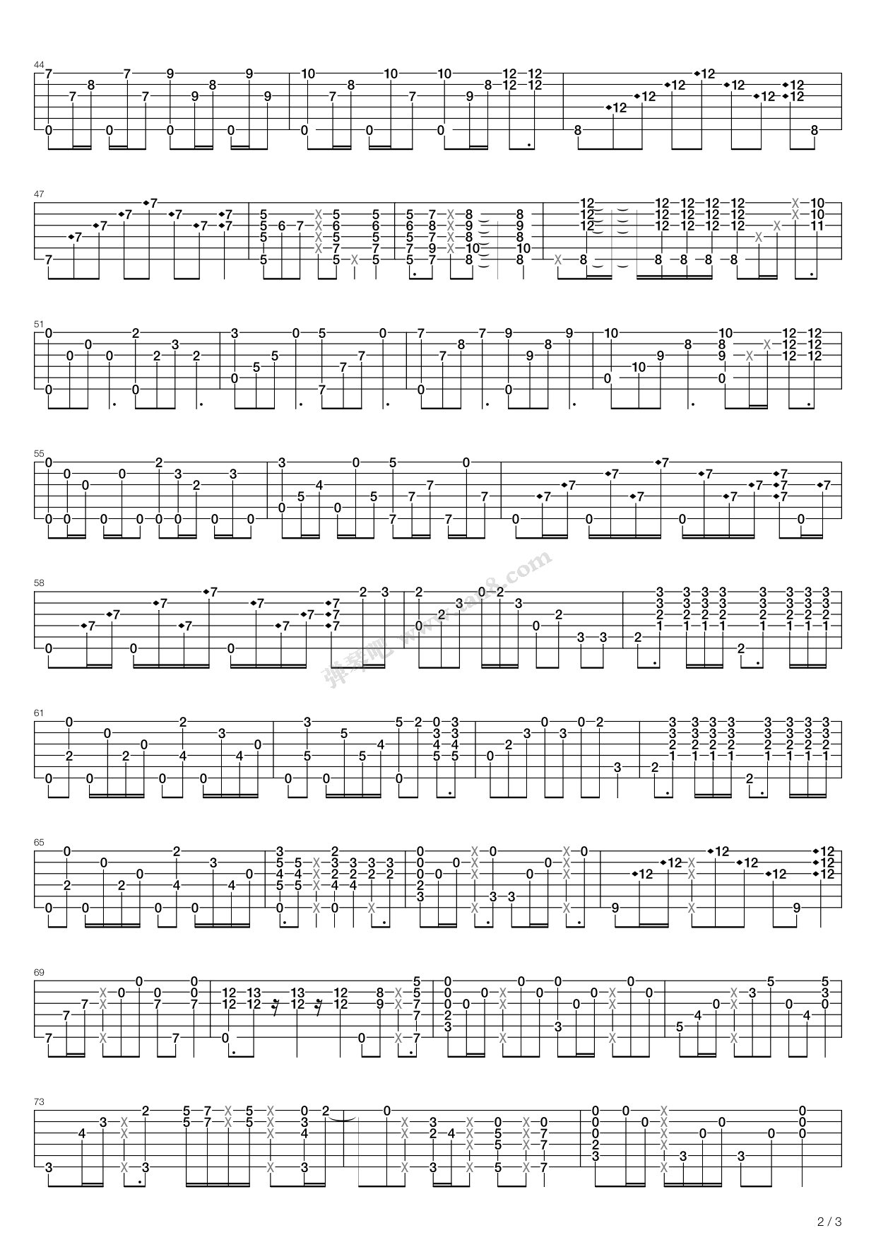 《卢冠廷《一生所爱》原版吉他谱（15年版）》吉他谱-C大调音乐网