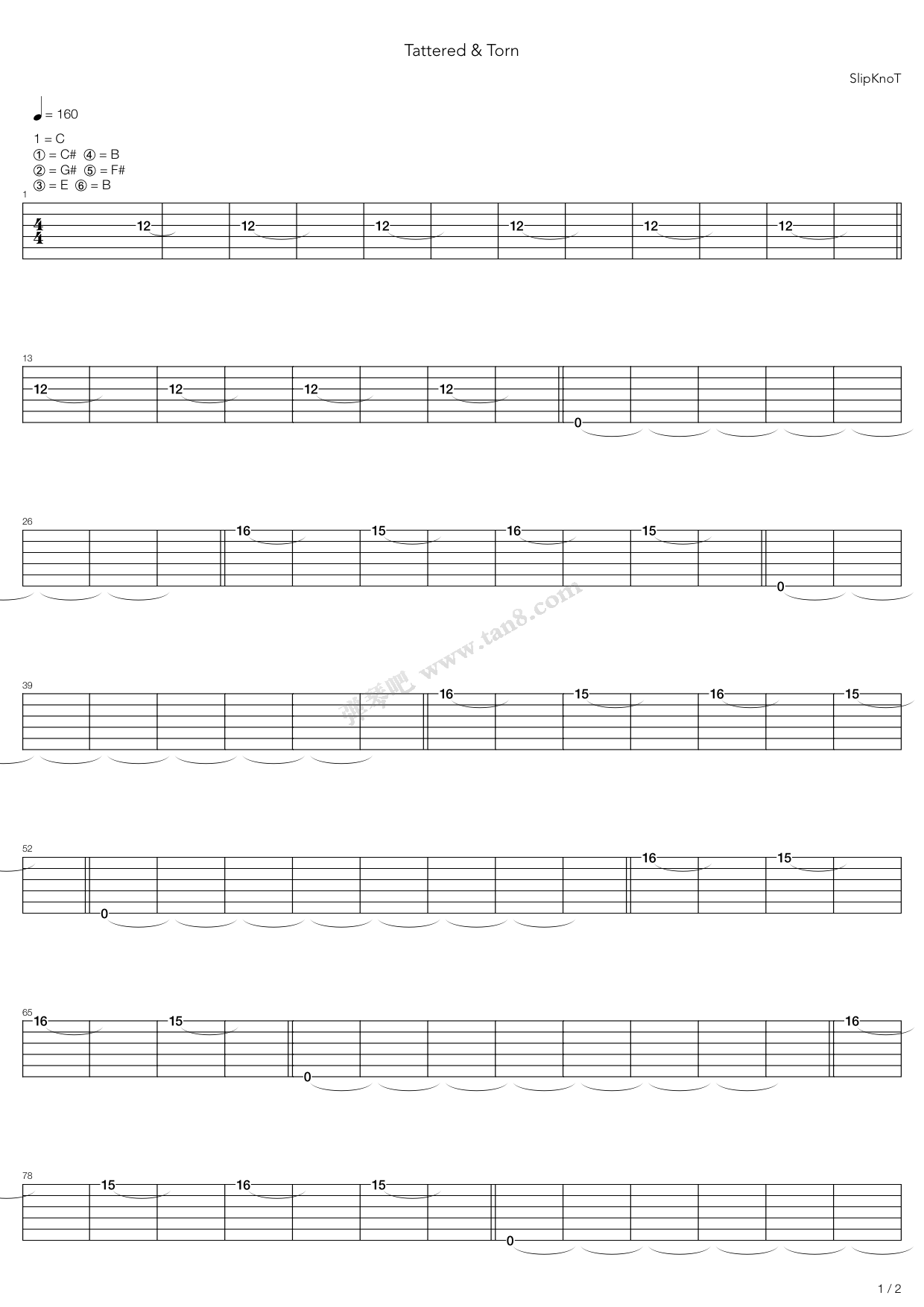 《Tattered And Torn》吉他谱-C大调音乐网