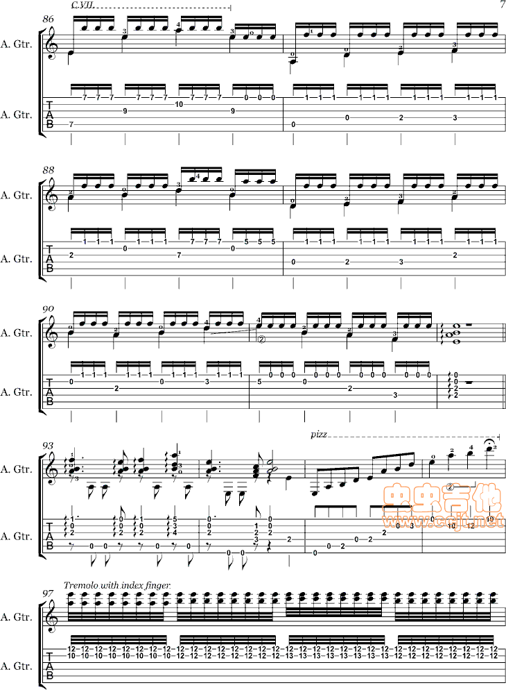 杨雪霏版_樱花变奏曲(Sakura)-C大调音乐网