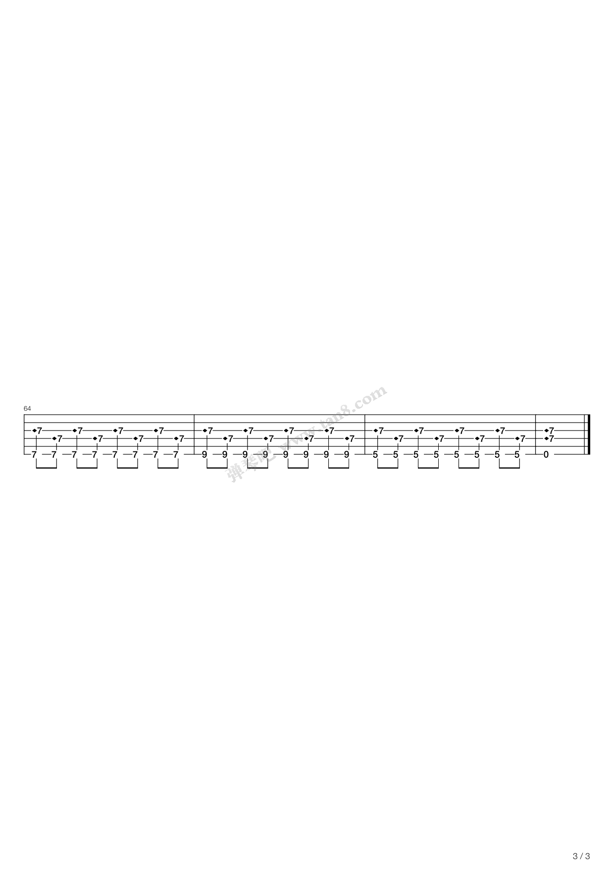 《With Or Without You》吉他谱-C大调音乐网