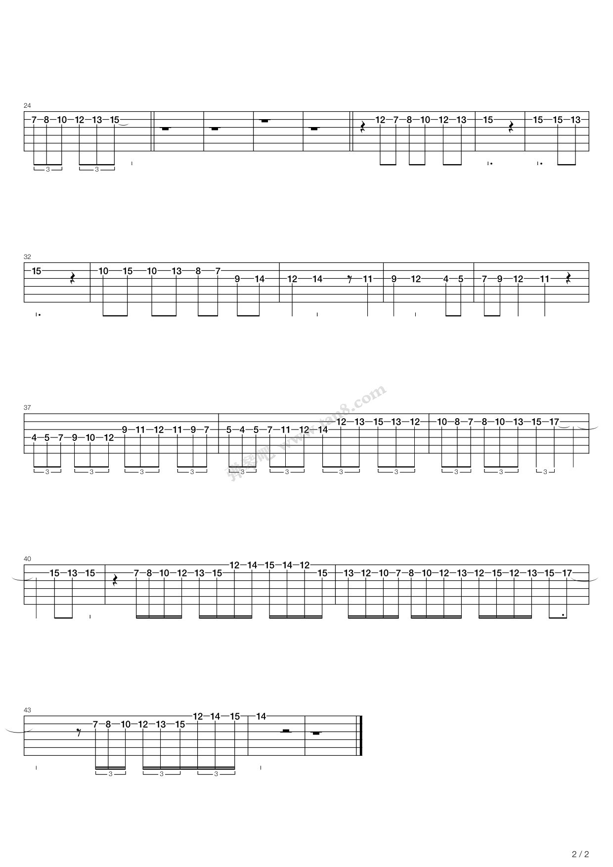 《点弦练习 - 8 Fingers Tapping Lesson》吉他谱-C大调音乐网