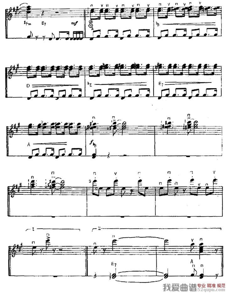 《追捕（同名日本电影插曲）》吉他谱-C大调音乐网