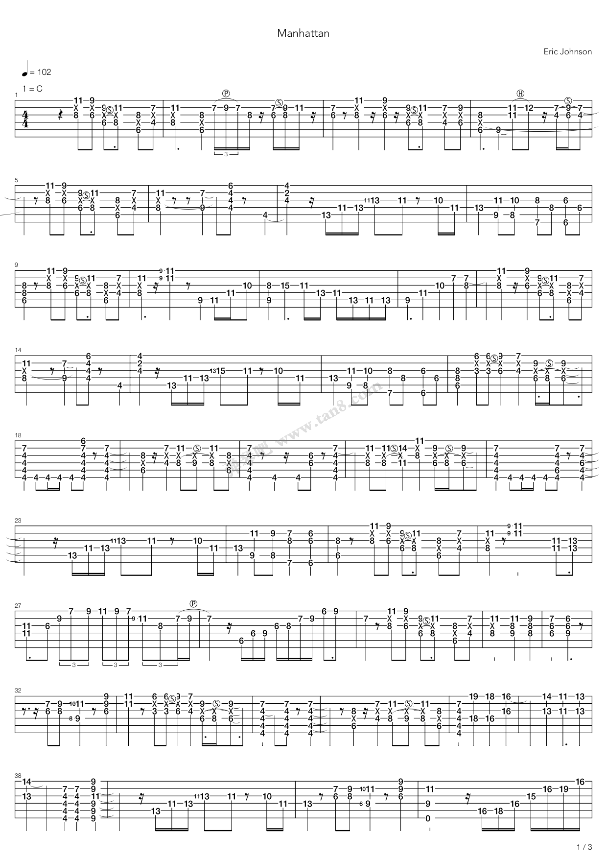 《Manhattan》吉他谱-C大调音乐网