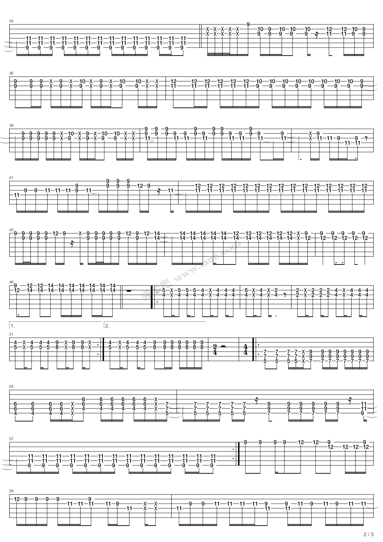 《东方妖梦梦 - ネクロファンタジア》吉他谱-C大调音乐网