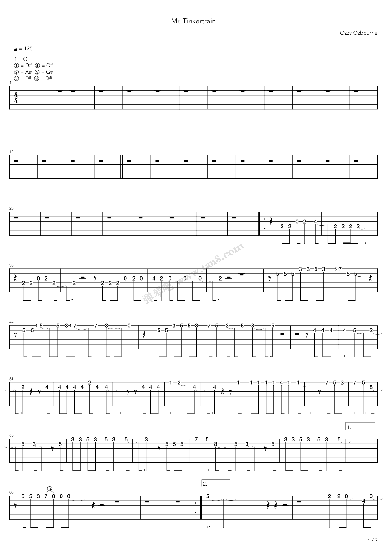 《Mr Tinkertrain》吉他谱-C大调音乐网