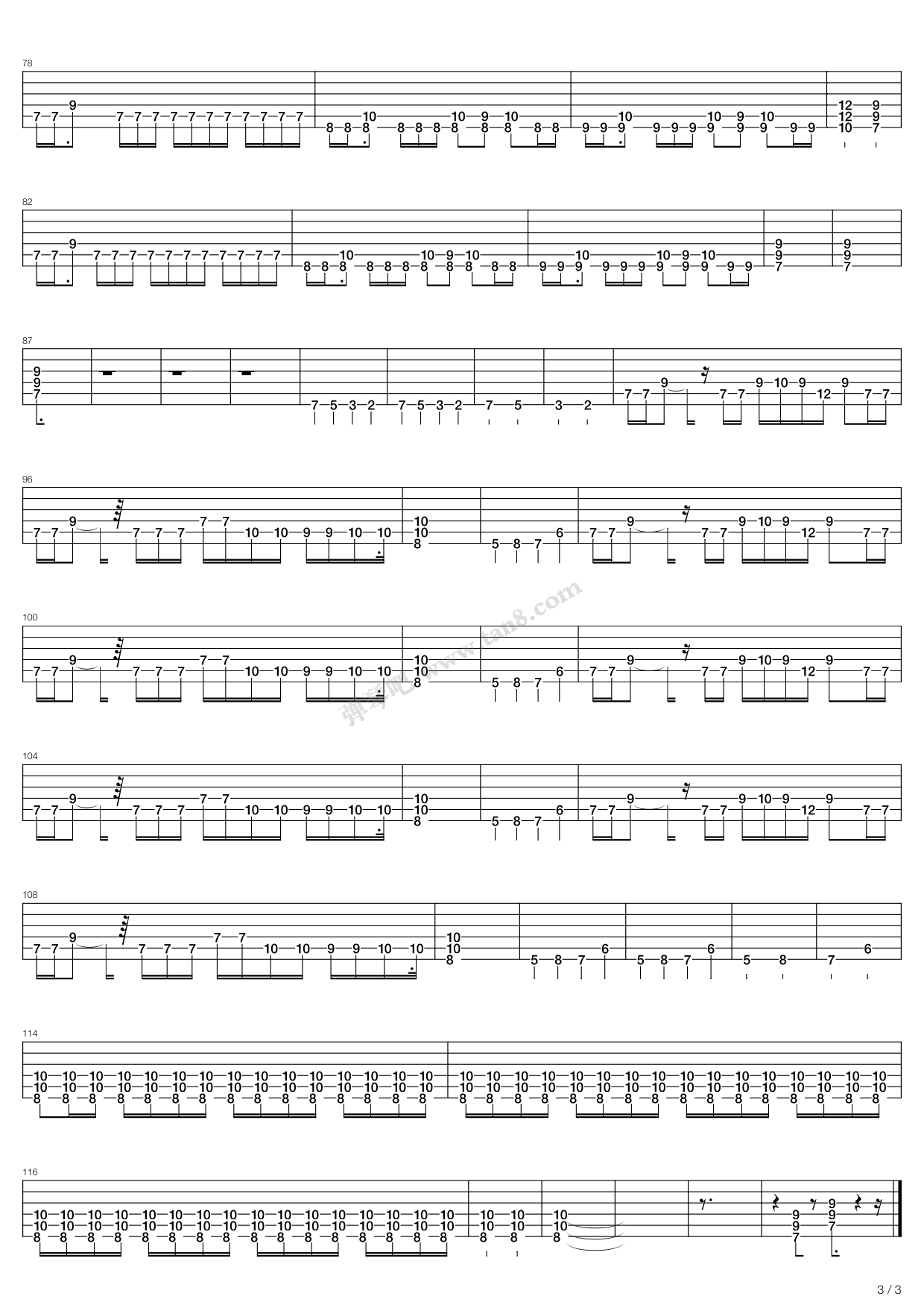 《Speed Of Light》吉他谱-C大调音乐网