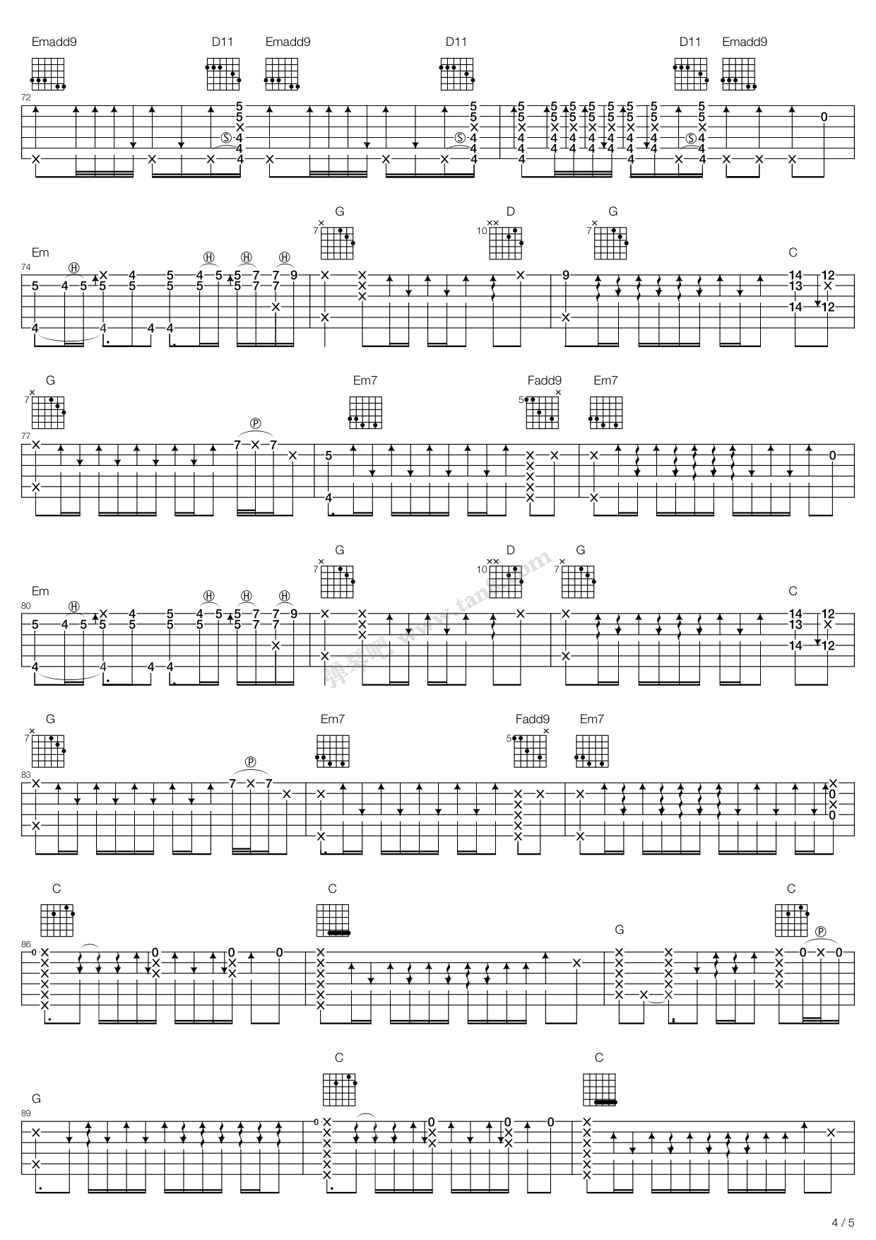 《El condor pasa(山鹰之歌)》吉他谱-C大调音乐网