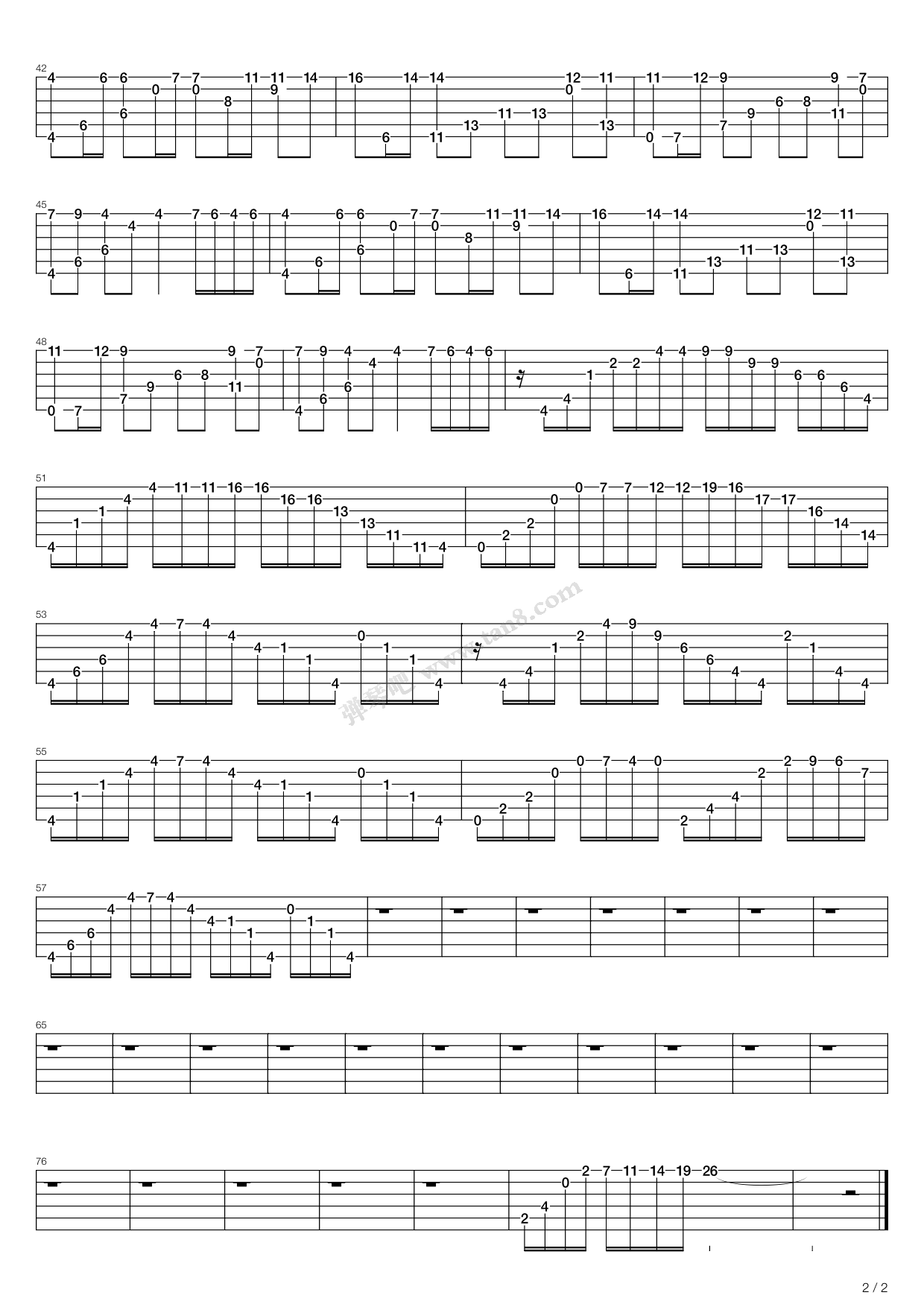 《亡灵序曲》吉他谱-C大调音乐网