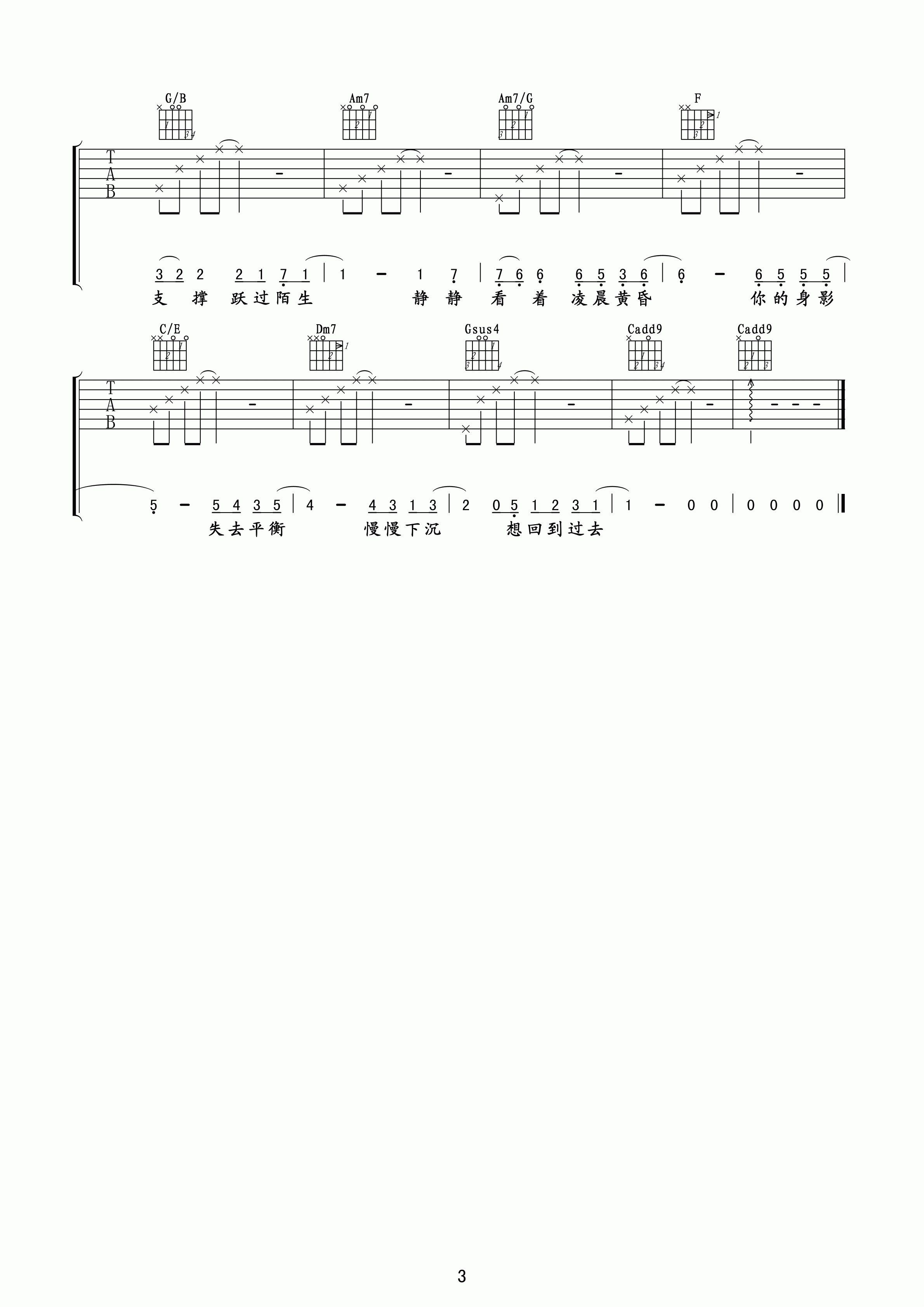 《周杰伦 回到过去吉他谱 C调》吉他谱-C大调音乐网