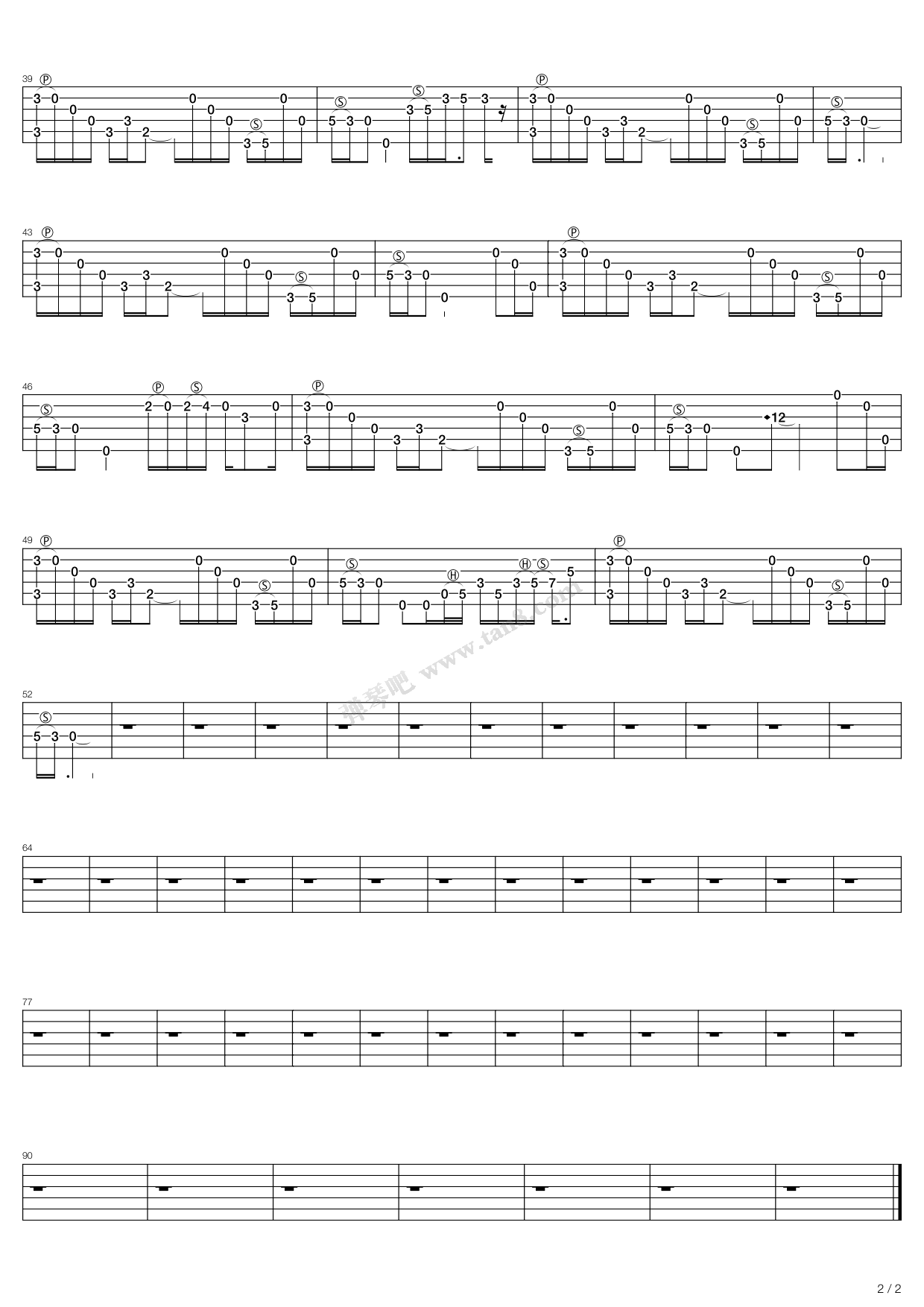 《Weathered》吉他谱-C大调音乐网