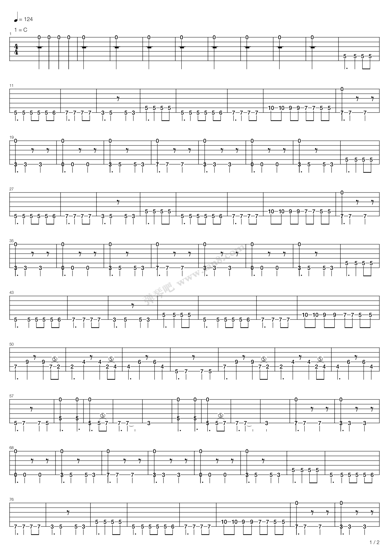 《闷》吉他谱-C大调音乐网