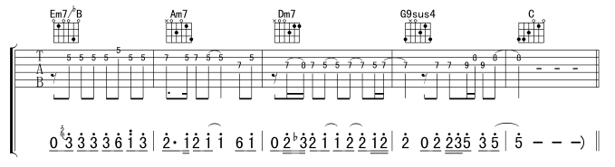 《爱我别走》吉他谱-C大调音乐网