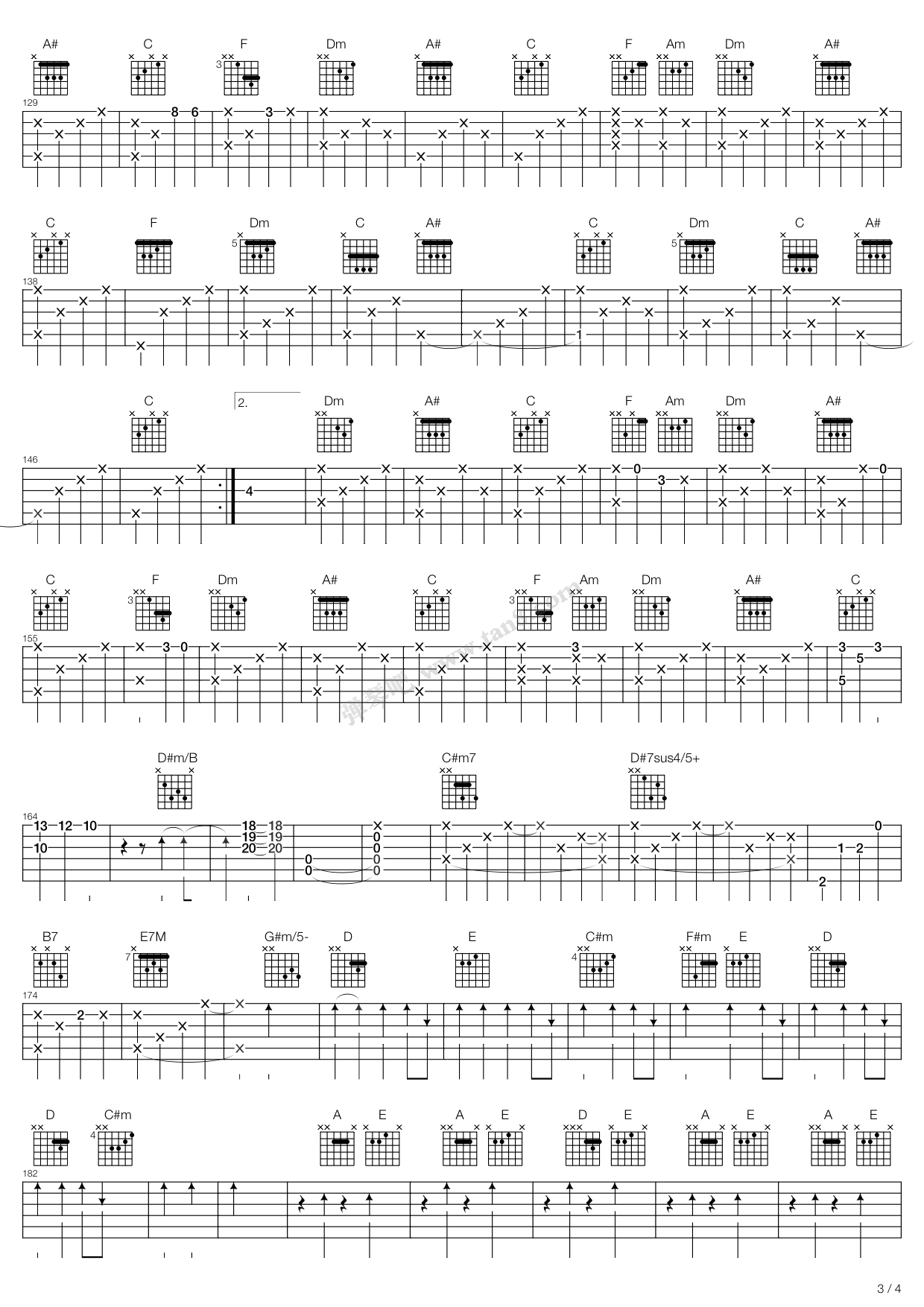 《美しきもの(美丽的万物)》吉他谱-C大调音乐网