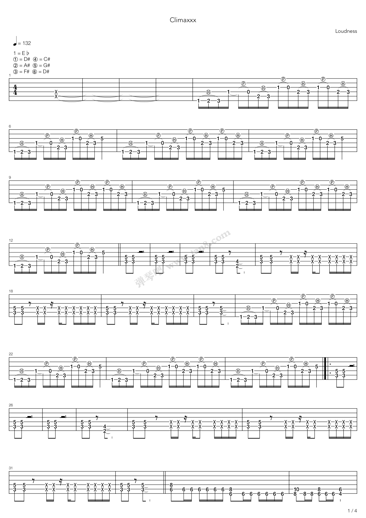 《Climaxxx》吉他谱-C大调音乐网