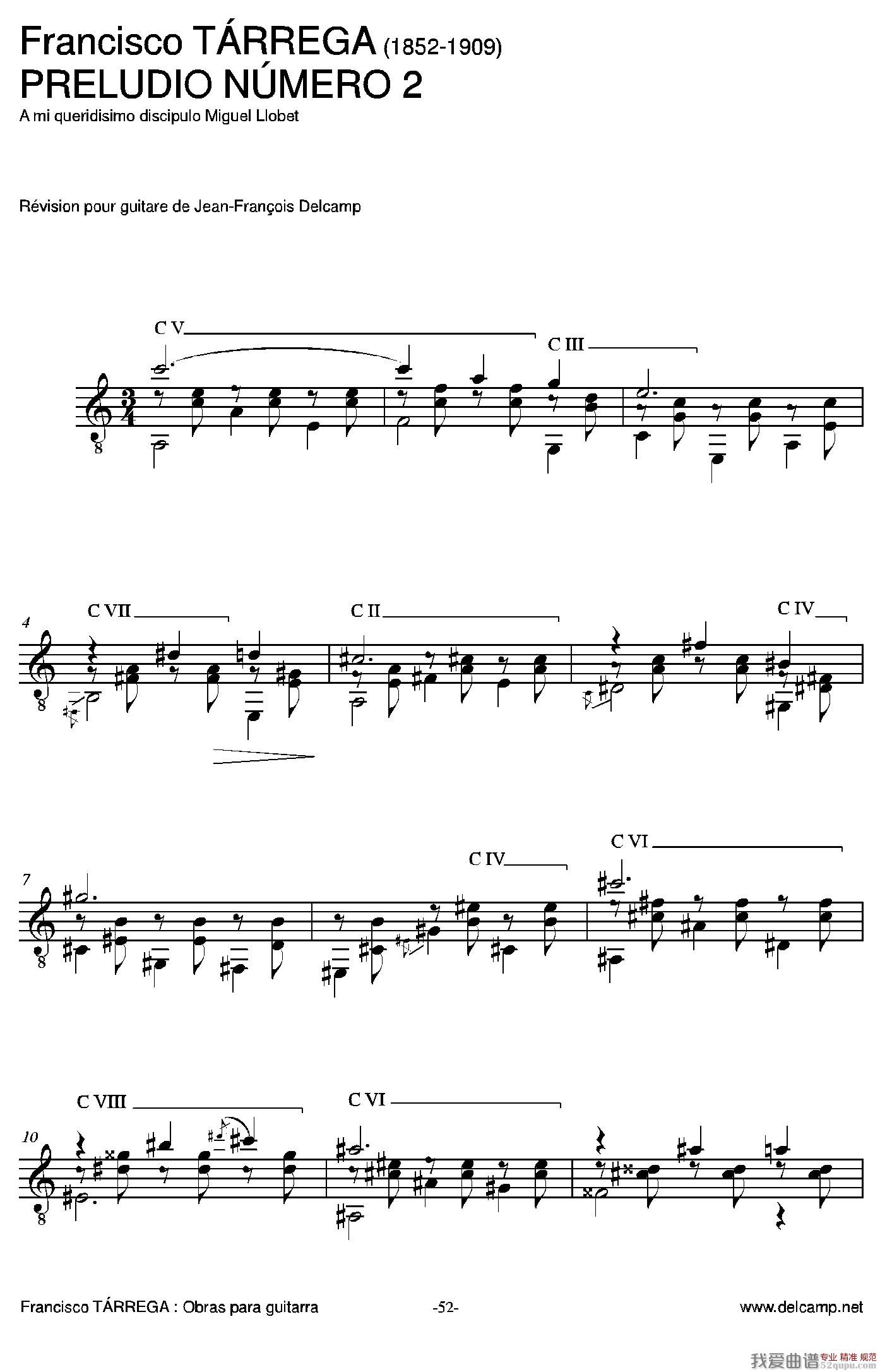 《《塔雷加作品全集》第4部分（古典吉他）》吉他谱-C大调音乐网