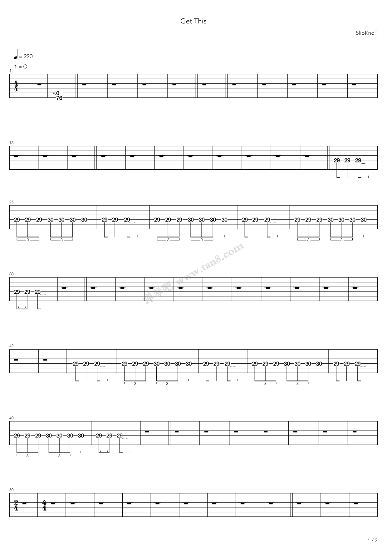 《Get This》吉他谱-C大调音乐网