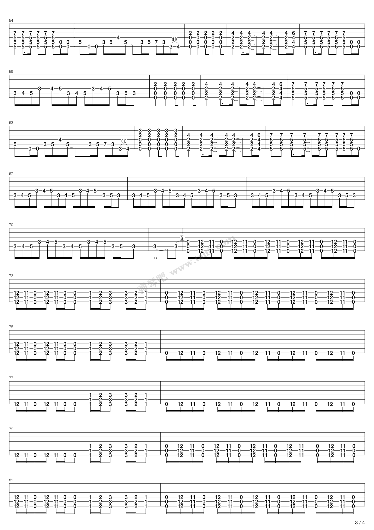 《Ode》吉他谱-C大调音乐网